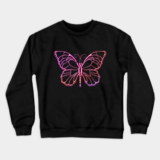 Glowing Butterfly Design. Crewneck Sweatshirt